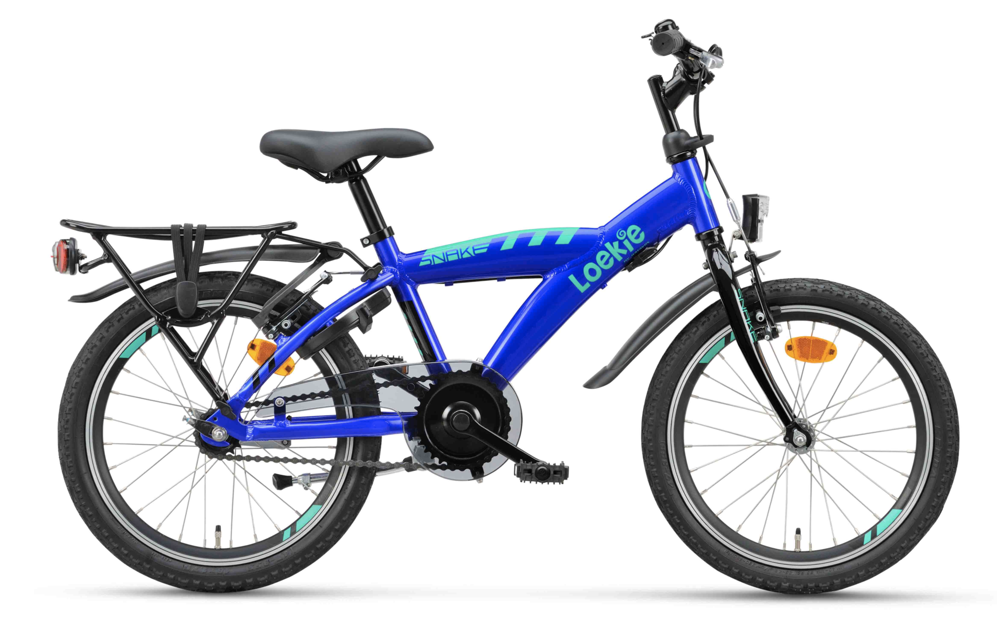 Loekie Snake jongensfiets 18" Cobalt Blauw 5+