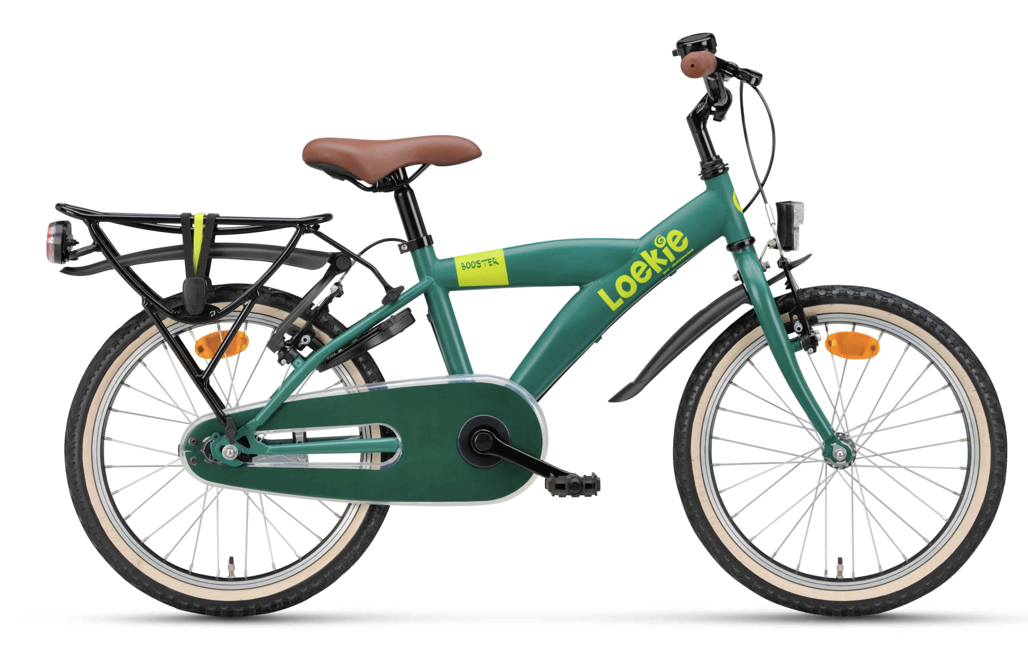 Loekie Booster 18" jongensfiets Groen 5+