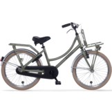 Alpina Cargo meisjesfiets met voordrager 20" Velvet Green Matt 6+