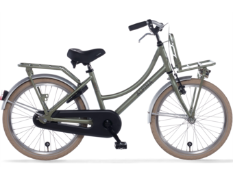 Alpina Cargo meisjesfiets met voordrager 20" Velvet Green Matt 6+