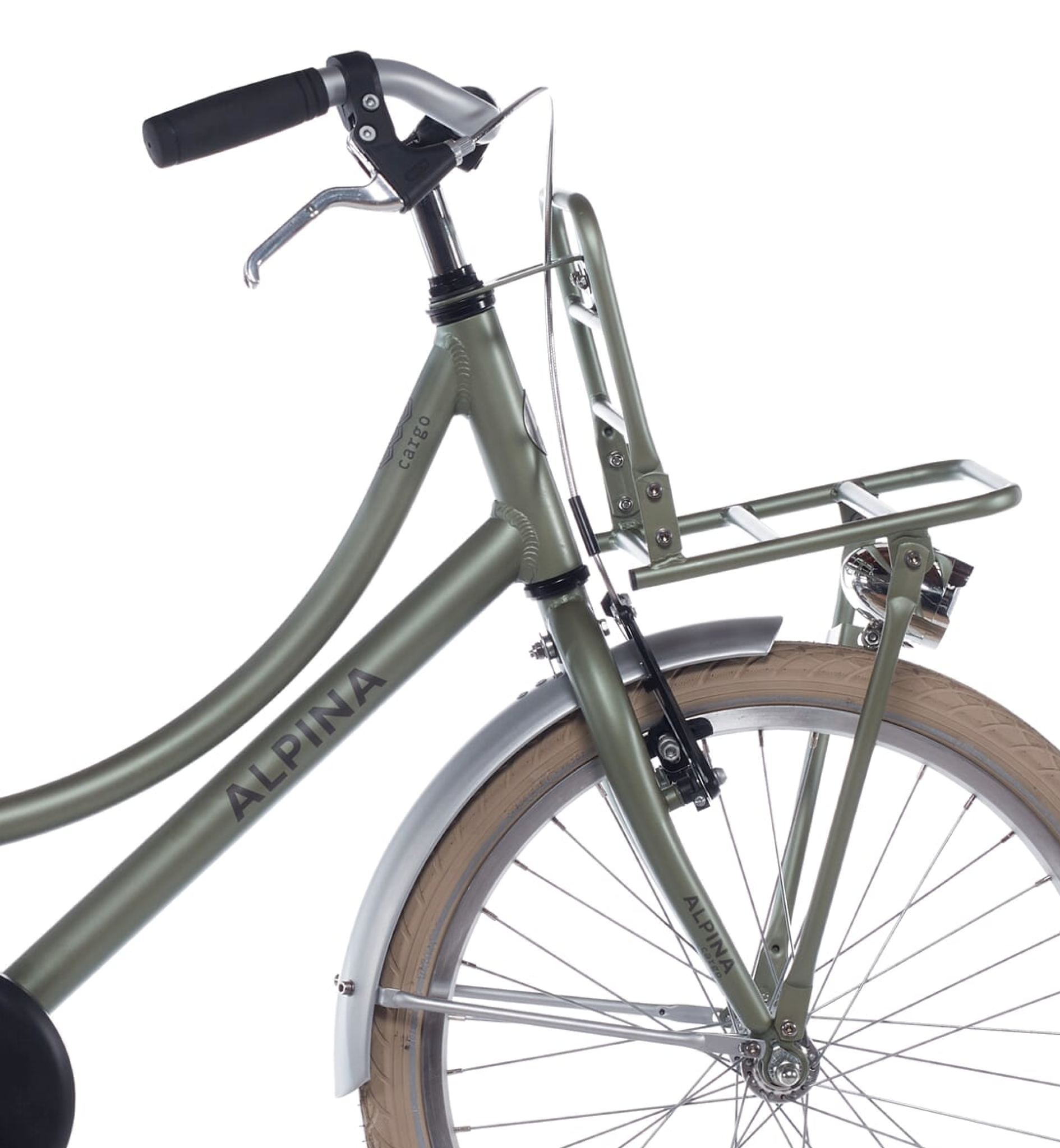 Alpina Cargo meisjesfiets met voordrager 22" Velvet Green Matt 6+