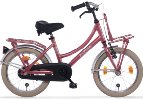 Alpina Cargo meisjesfiets met voordrager 18" Berry Red Matt 5+