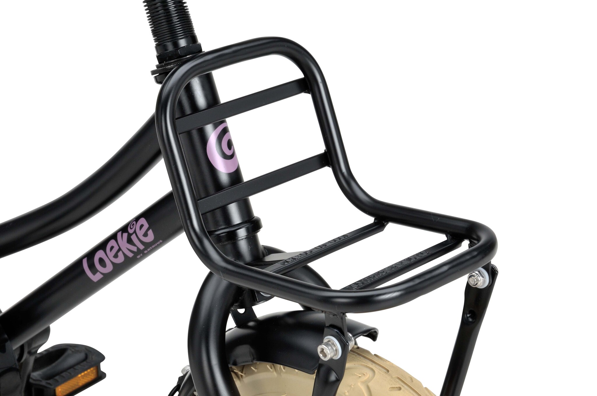 Loekie PACKD meisjesfiets 12" Black 3+