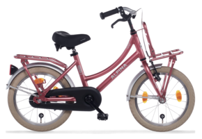 Alpina Cargo meisjesfiets met voordrager 16" Berry Red Matt 4+