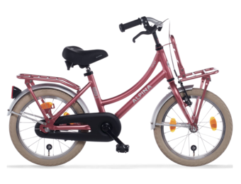 Alpina Cargo meisjesfiets met voordrager 16" Berry Red Matt 4+