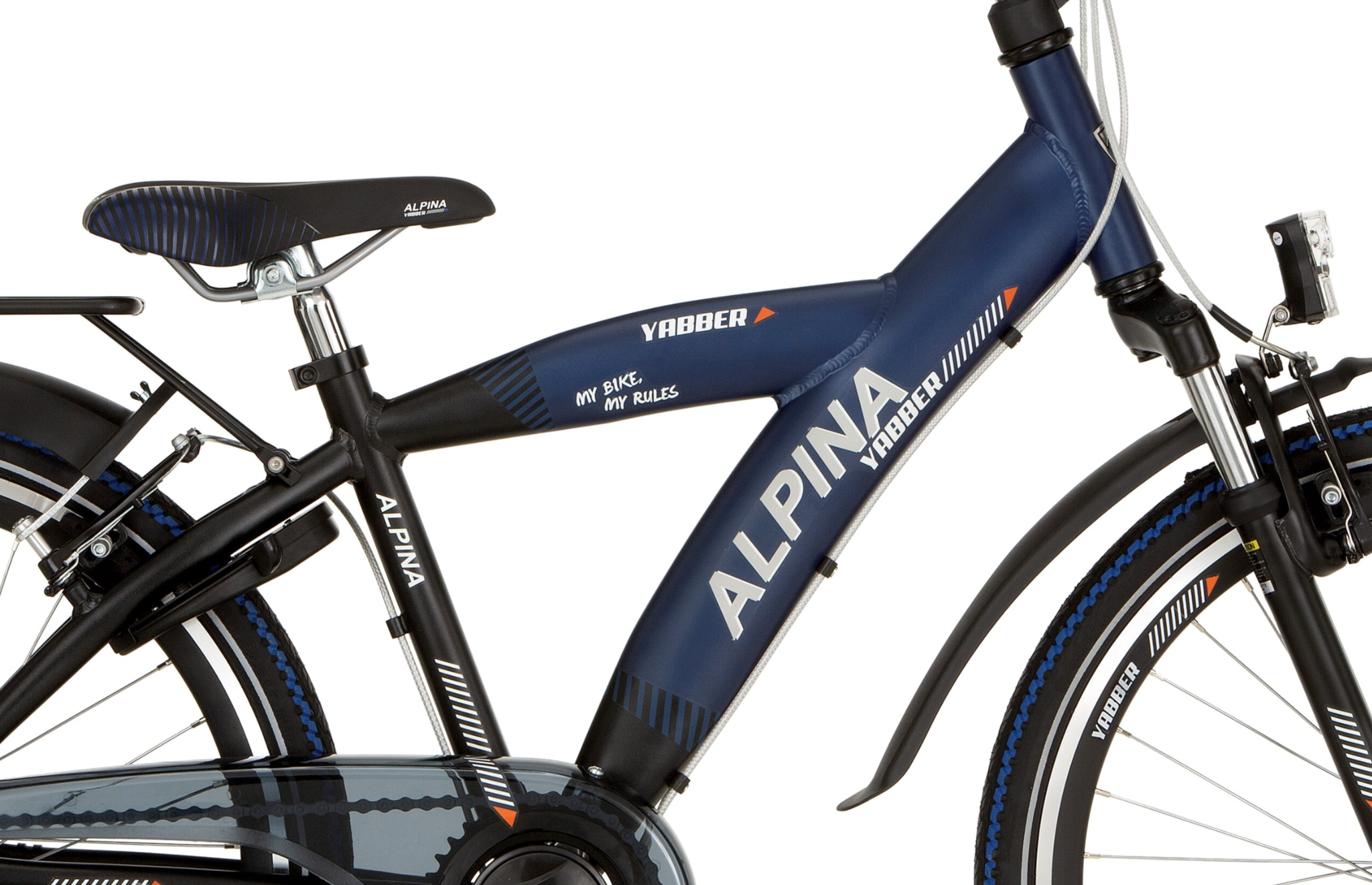 Alpina Yabber jongensfiets 26" 7 versnellingen Jet Black - Sporty Blue 10+