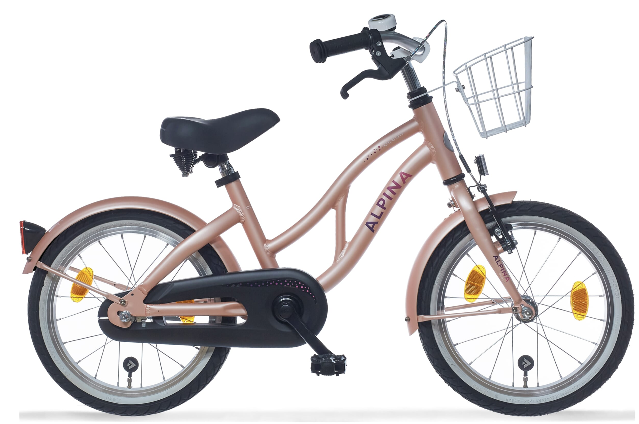 Alpina Ocean 16" Meisjesfiets Misty Pink Matt 4+