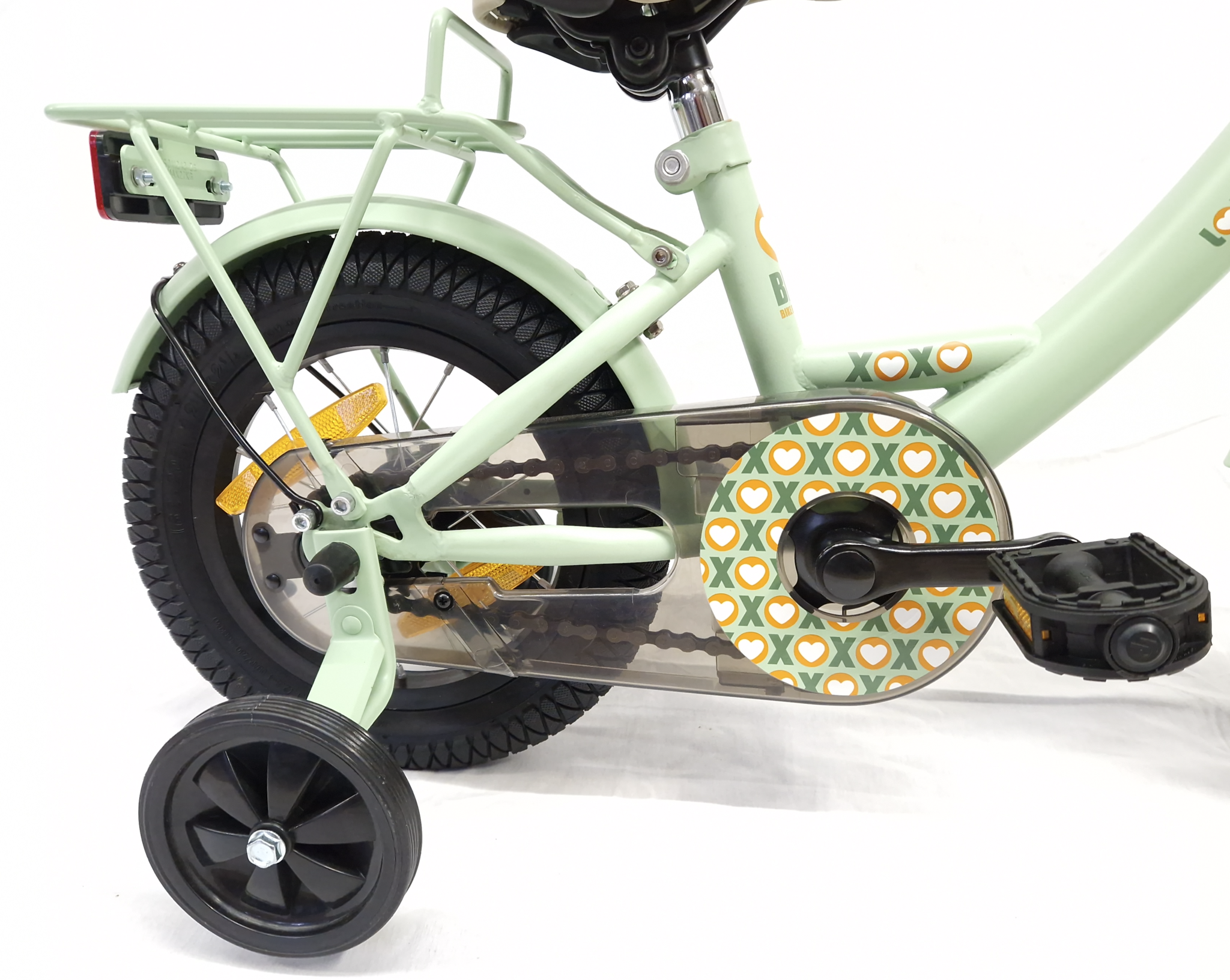 BikeFun meisjesfiets 12" Lots of Love Groen 3+