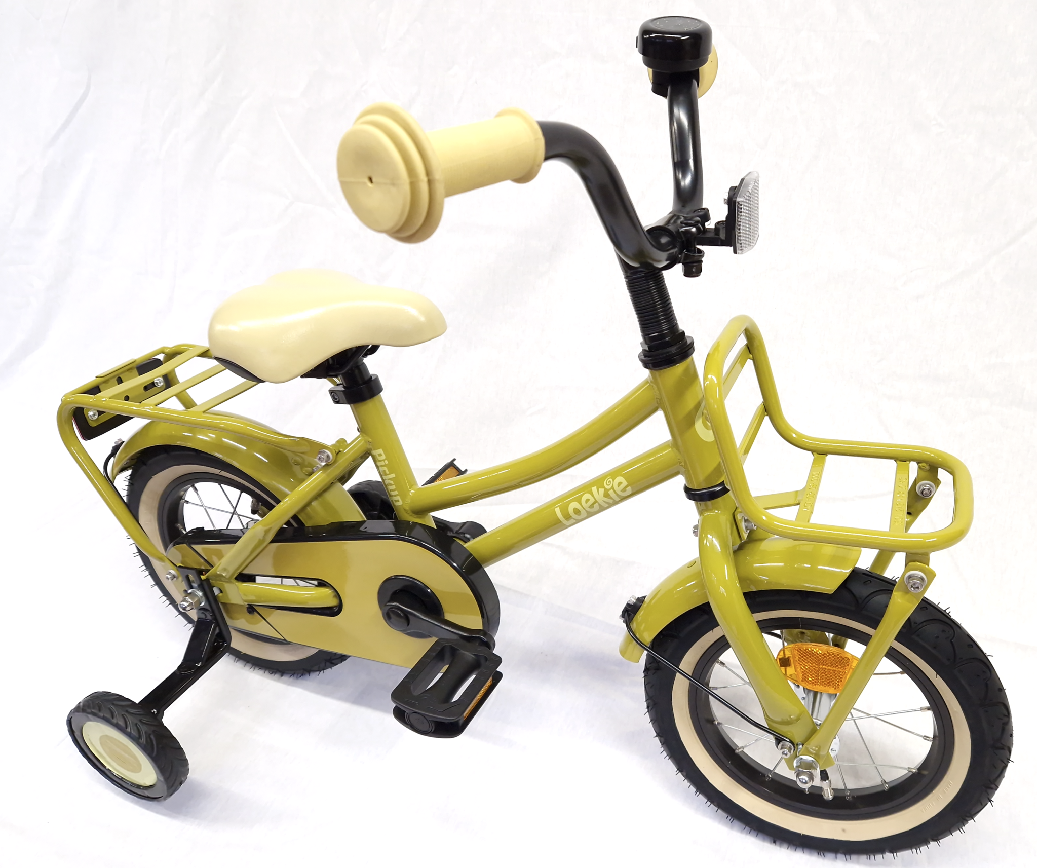 Showroom model - Loekie PACKD meisjesfiets 12" Oker 3+