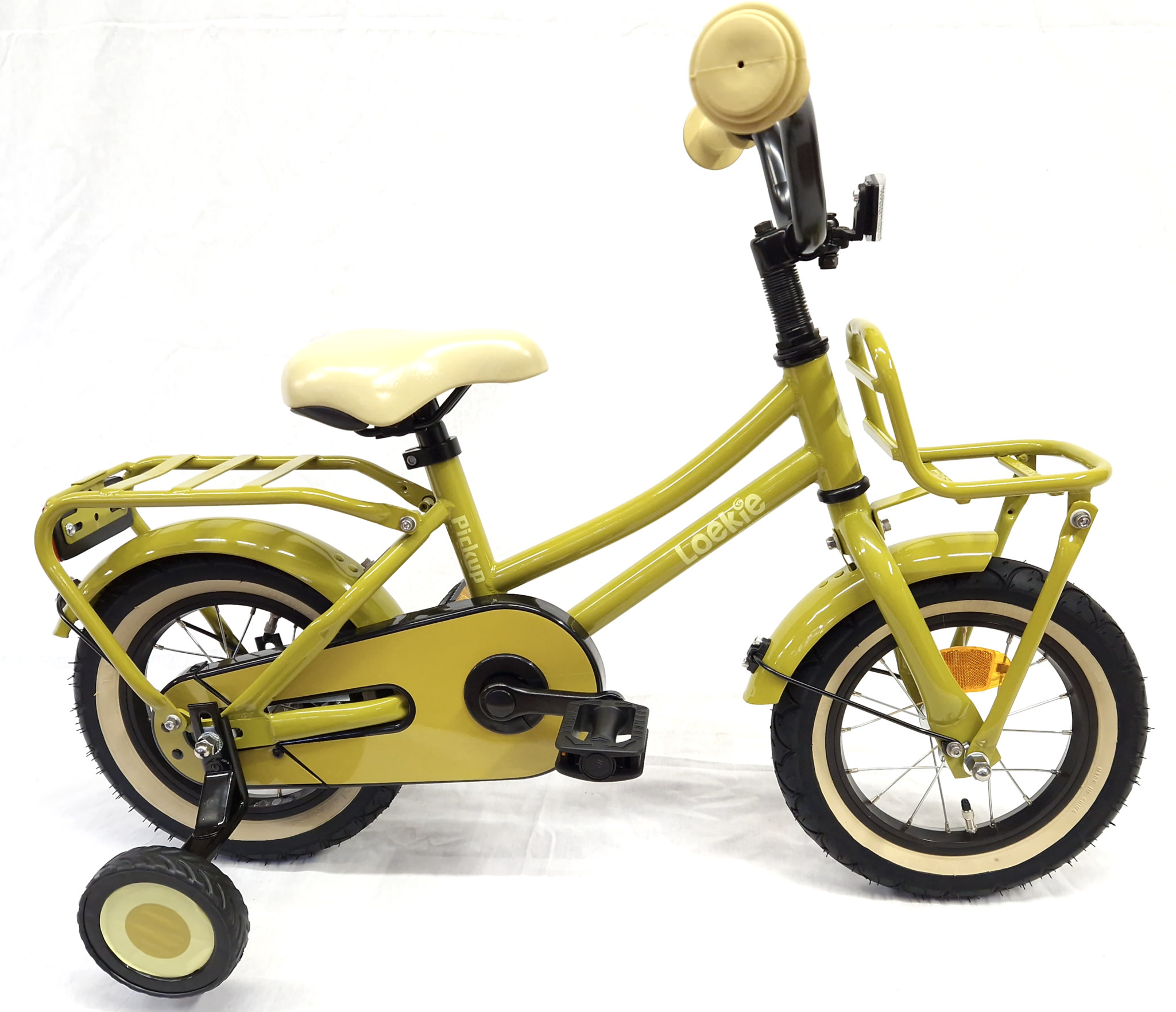 Showroom model - Loekie PACKD meisjesfiets 12" Oker 3+