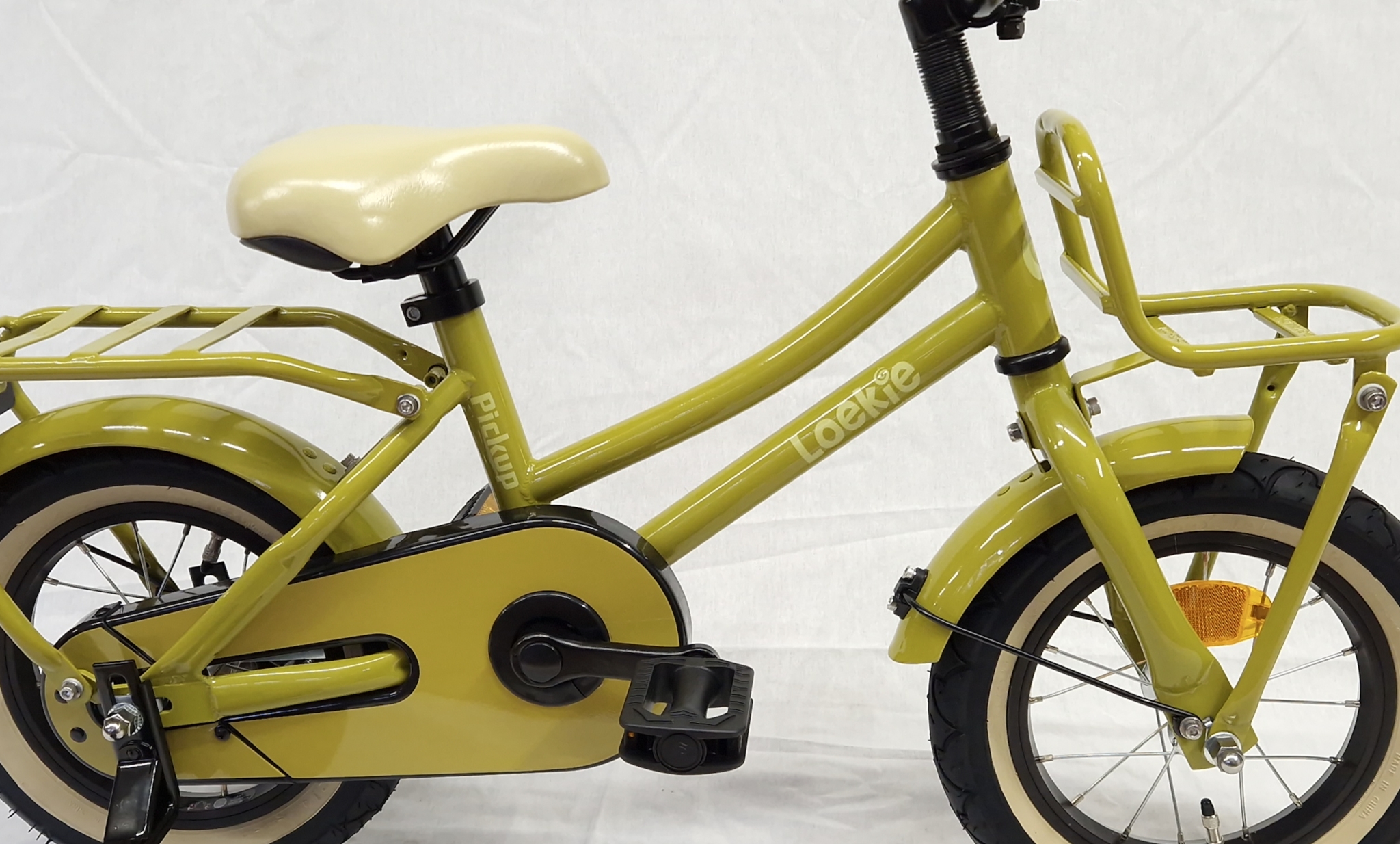 Showroom model - Loekie PACKD meisjesfiets 12" Oker 3+