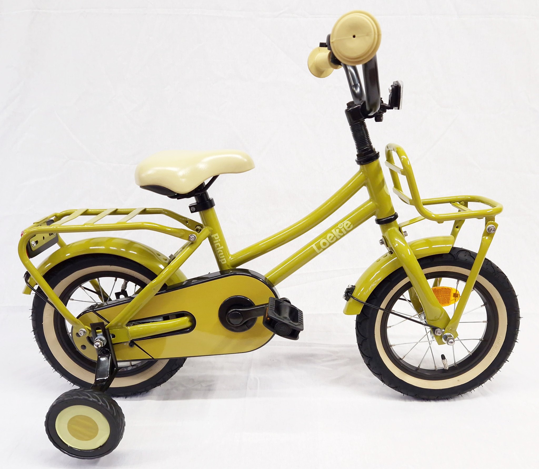 Showroom model - Loekie PACKD meisjesfiets 12" Oker 3+
