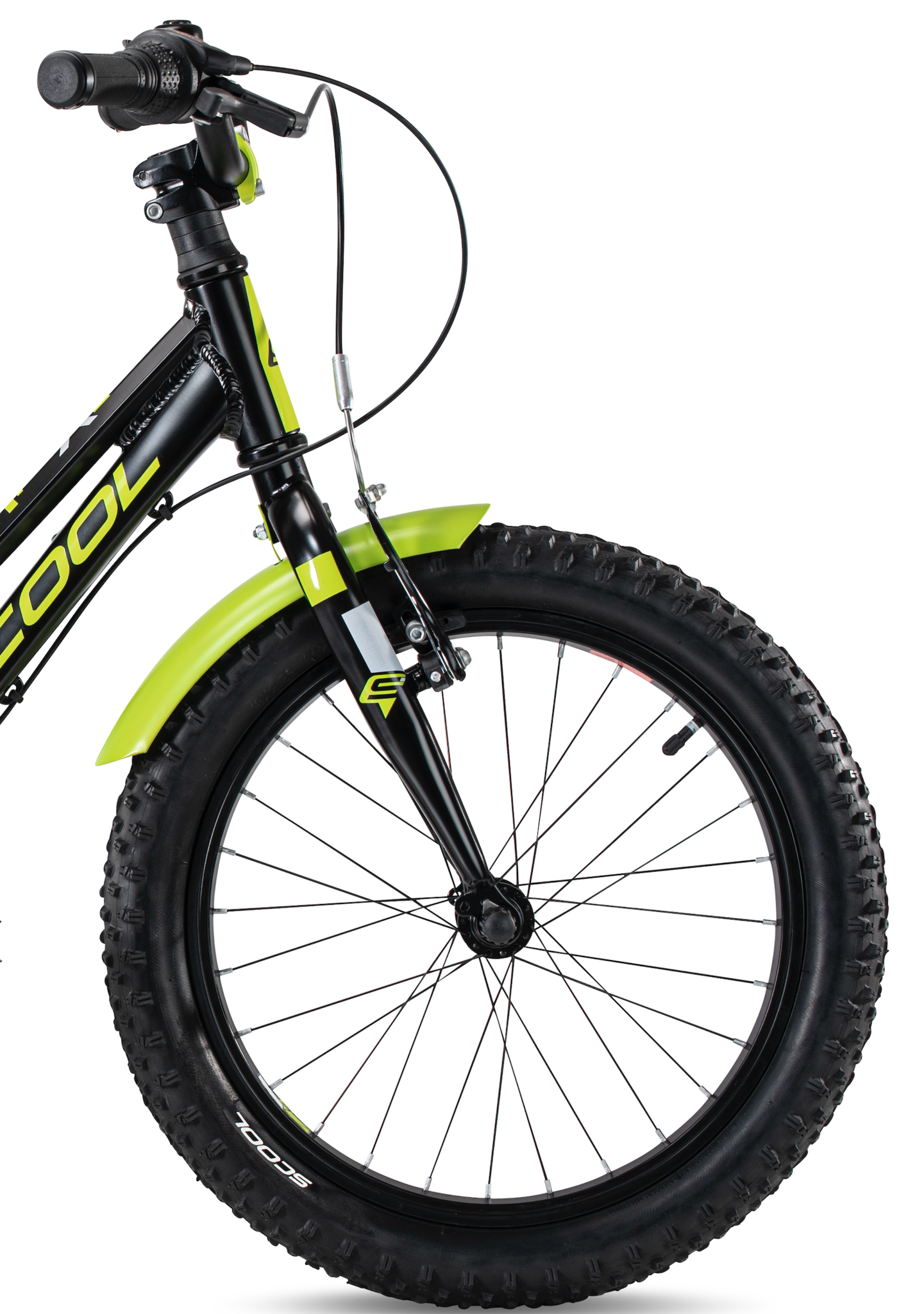 S'COOL faXe 18" Black-Lemon 3-Speed 5+