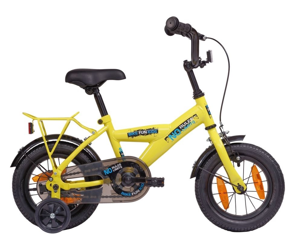 Showroom model - BikeFun jongensfiets No Limit 12" Geel 3+