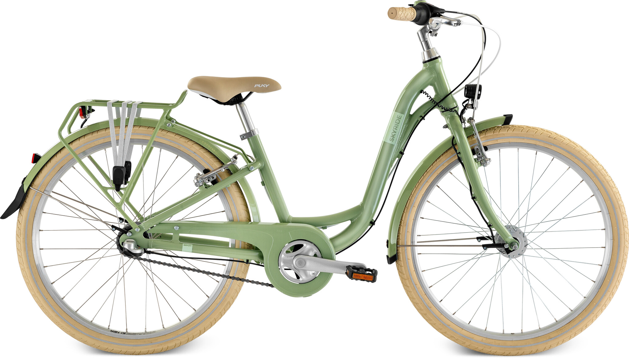 Puky Skyride ALU Light 24" 3 speed retro groen Classic 8+