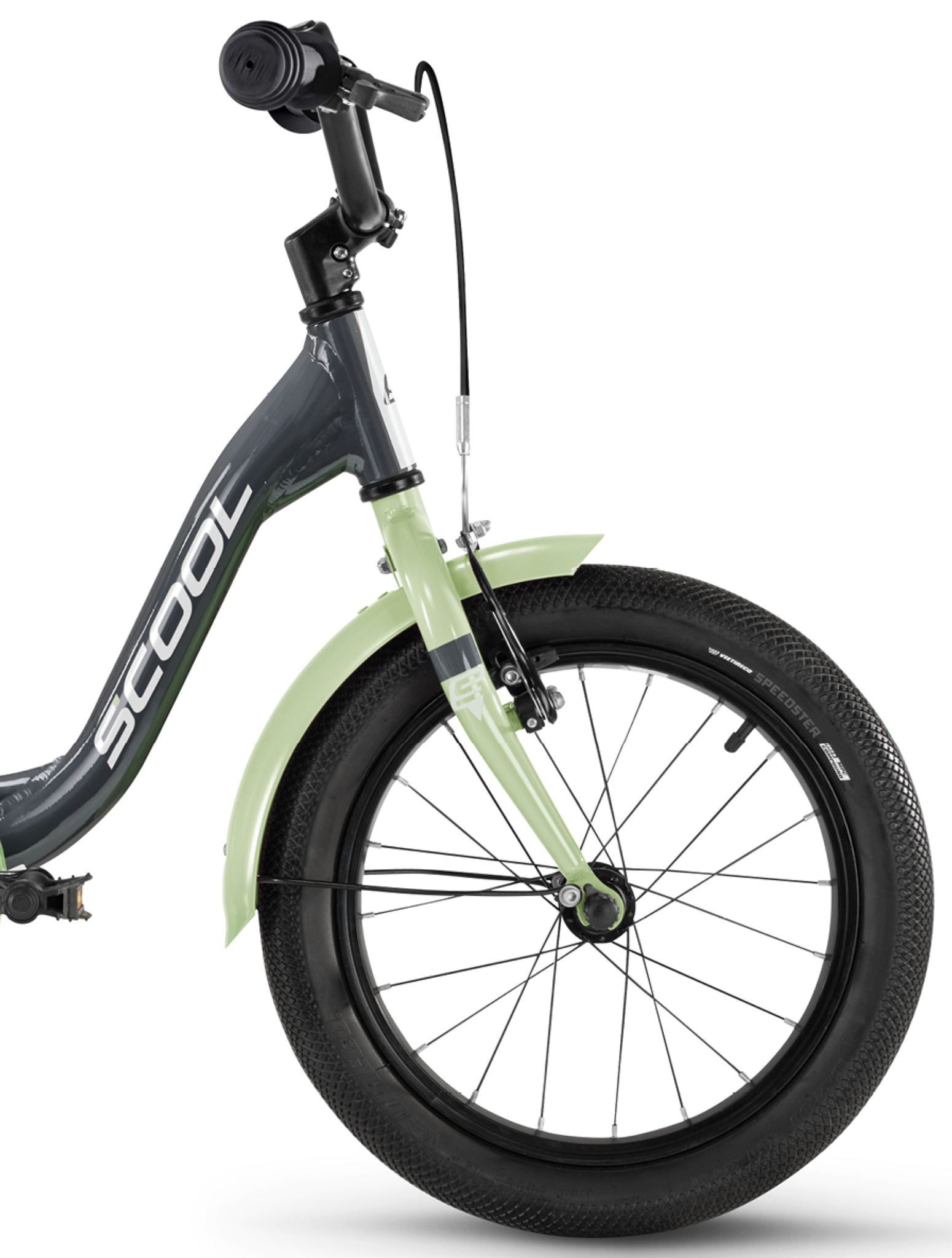 S'COOL niXe 16" Dark Grey - Pastel Green 4+