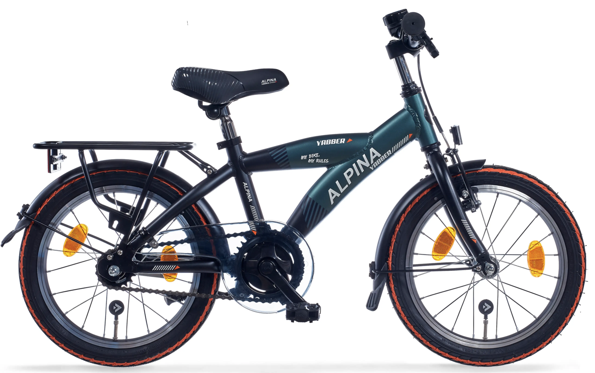 Yabber jongensfiets 16" Pine Green Matt - Vivid Black Matt 4+