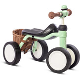 Pukylino oefenfiets met 4 wielen Pastel Green bundel 1+
