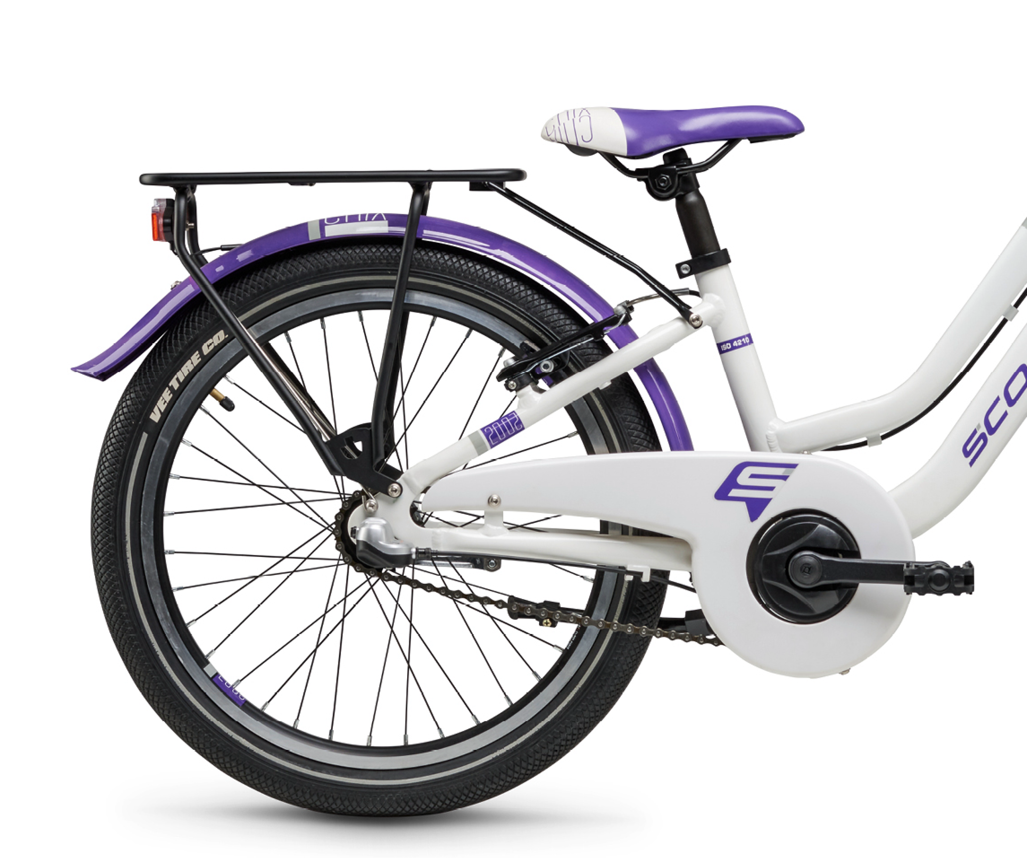S'COOL chiX twin 20" wit-paars 3-Speed 6+