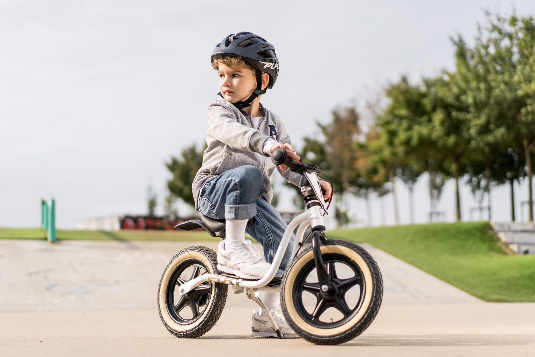 Showroom model - Puky loopfiets met handrem Supermoto Wit 2,5+