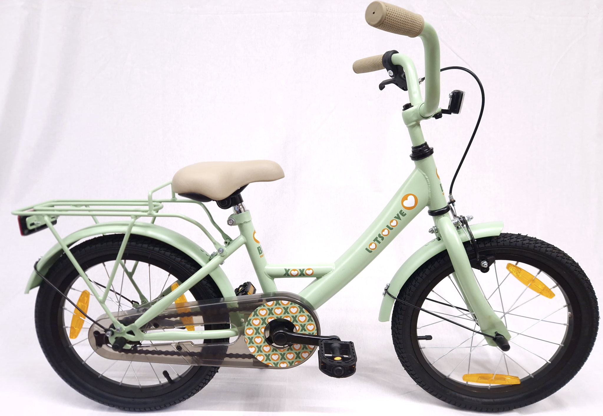 BikeFun meisjesfiets 16" Lots of Love Groen 4+