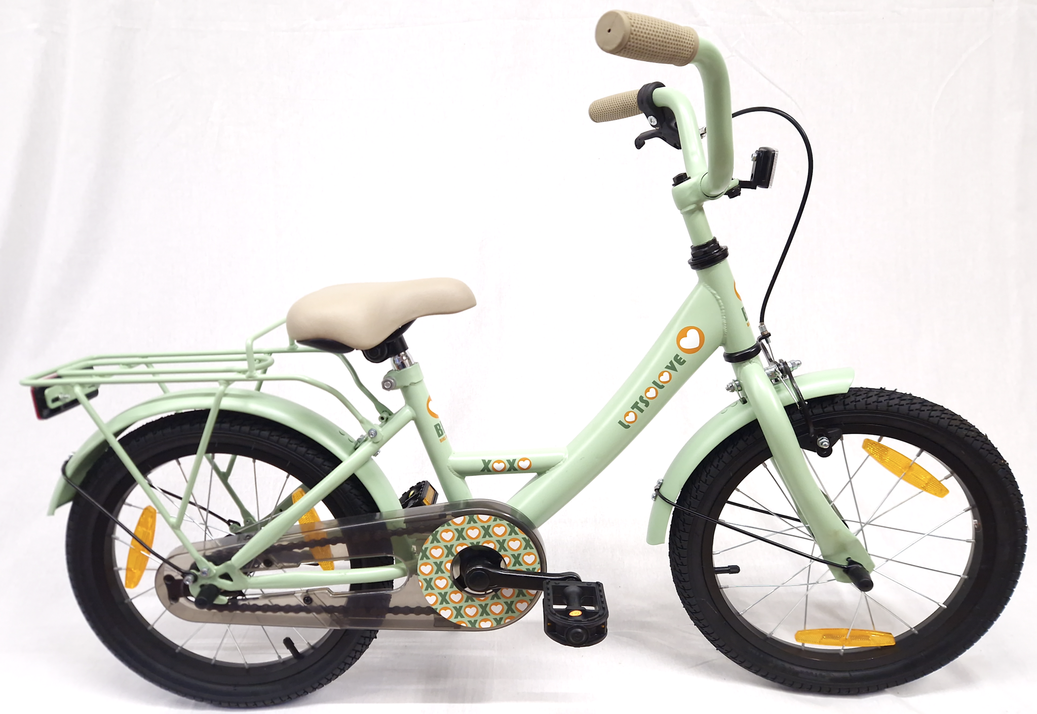 BikeFun meisjesfiets 16" Lots of Love Groen 4+