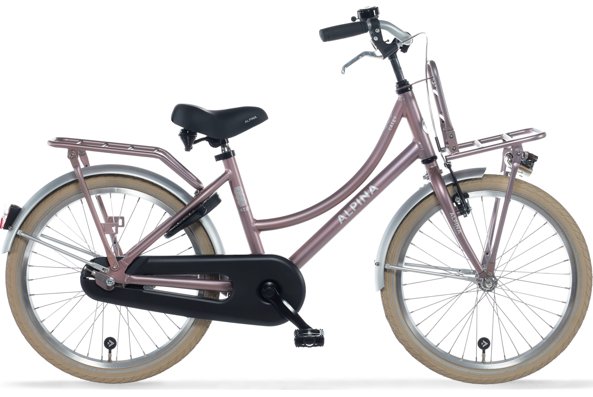 Showroom model - Alpina Cargo meisjesfiets met voordrager 20" Wood Rose Matt 6+