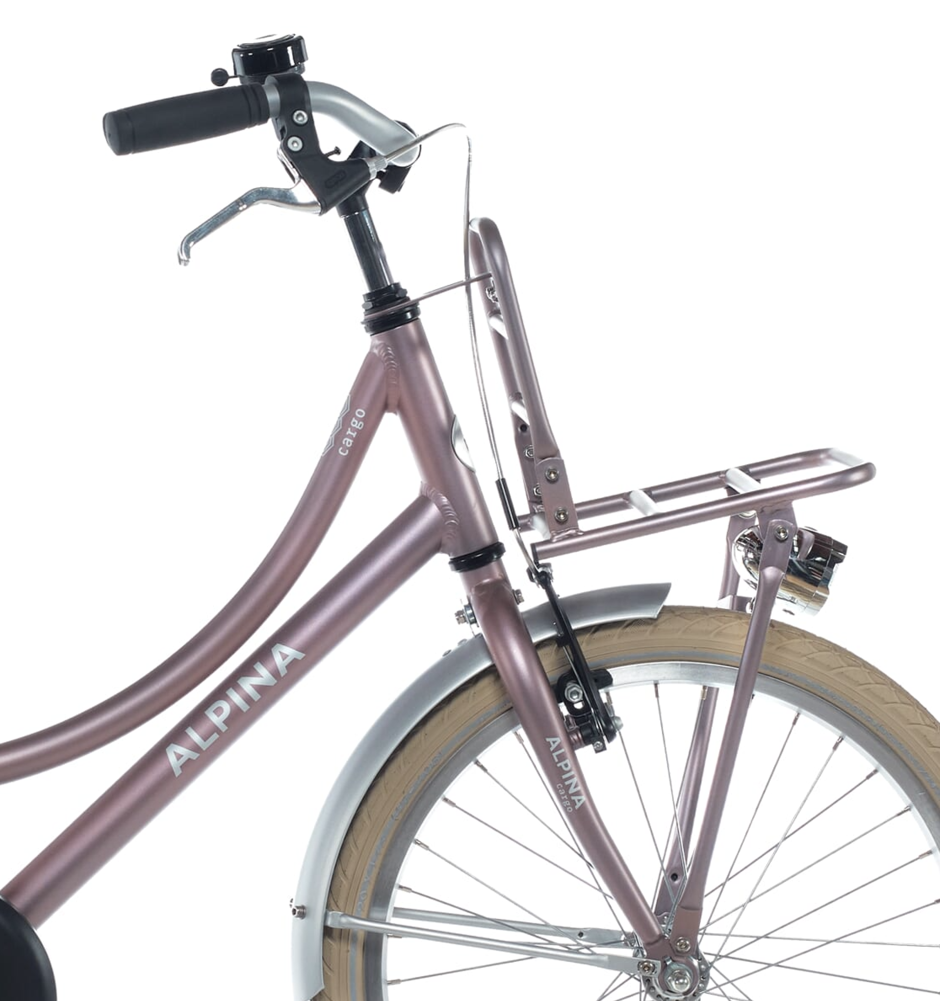 Showroom model - Alpina Cargo meisjesfiets met voordrager 20" Wood Rose Matt 6+