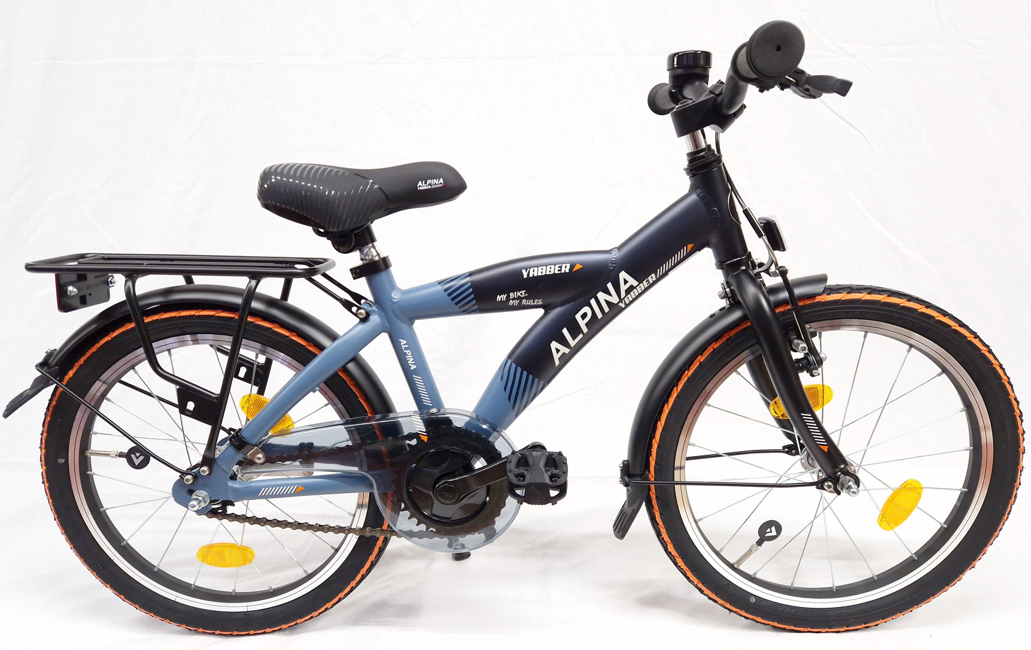 Showroom model - Alpina Yabber jongensfiets 18" Stone Blue - Navy Blue 5+