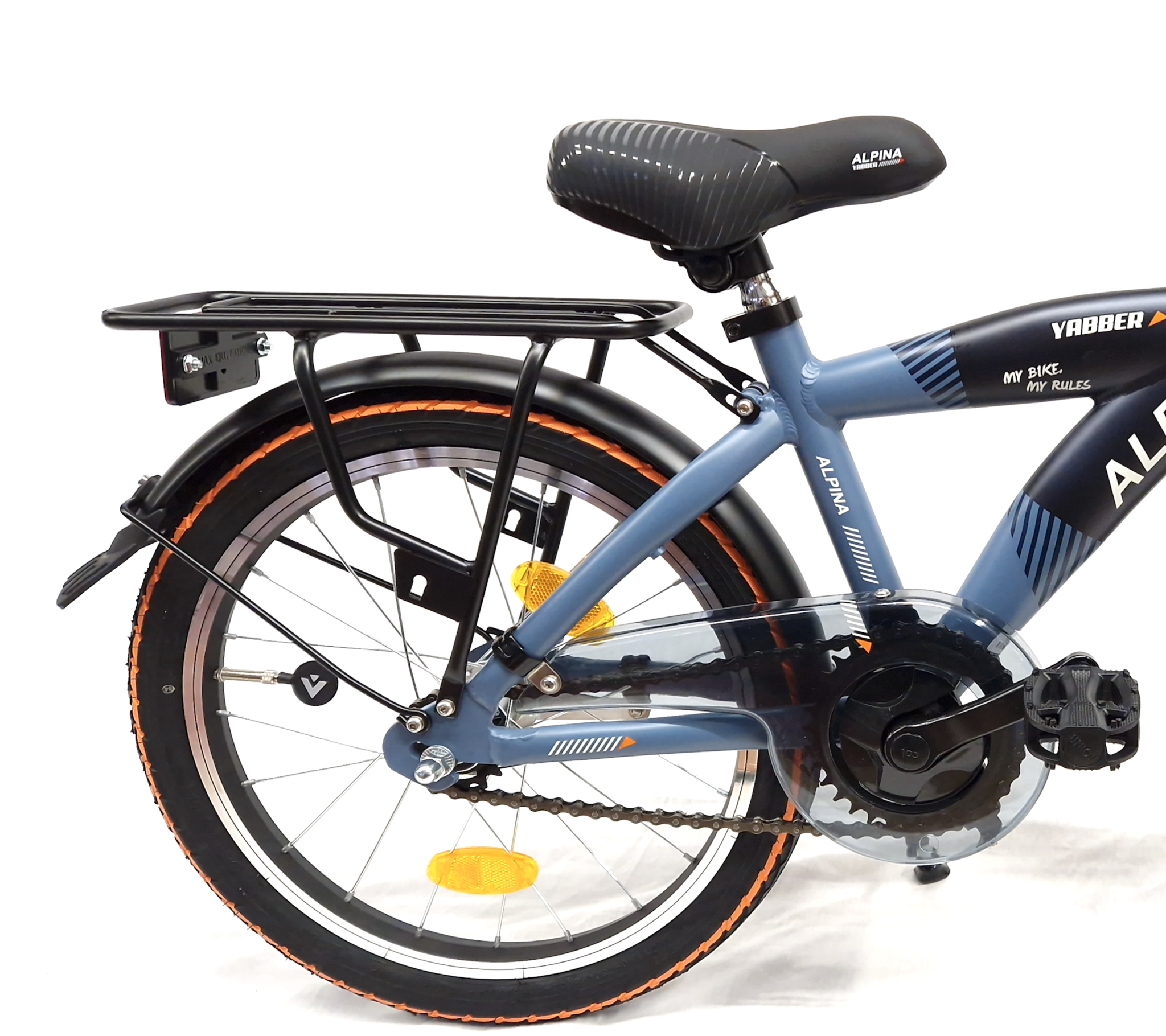 Showroom model - Alpina Yabber jongensfiets 18" Stone Blue - Navy Blue 5+