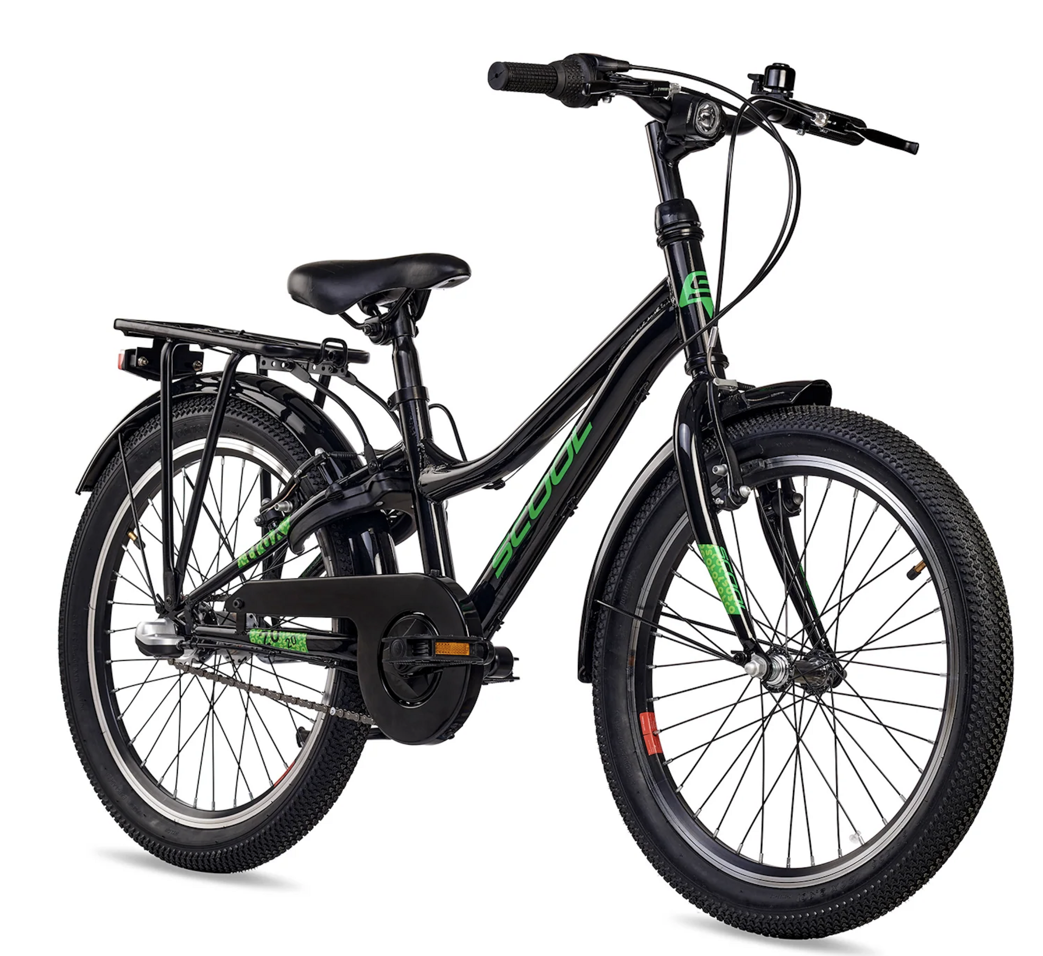 S'COOL troX 20" Black-Neon 3-Speed 6+