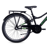 S'COOL troX 24" Black-Neon 3-Speed 8+