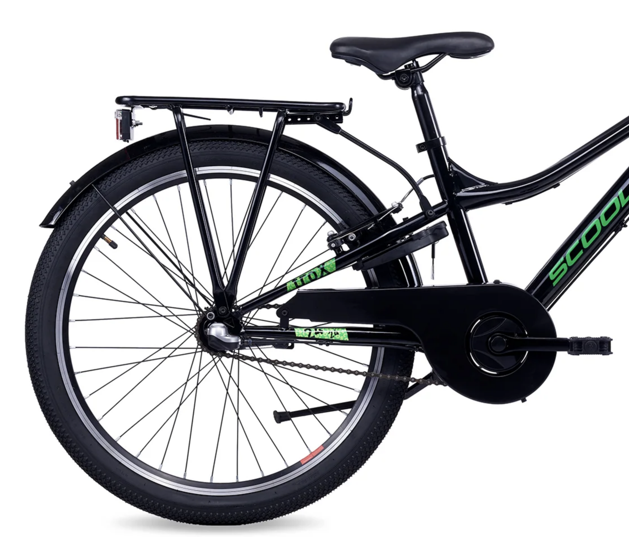 S'COOL troX 24" Black-Neon 3-Speed 8+