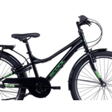 S'COOL troX 24" Black-Neon 3-Speed 8+