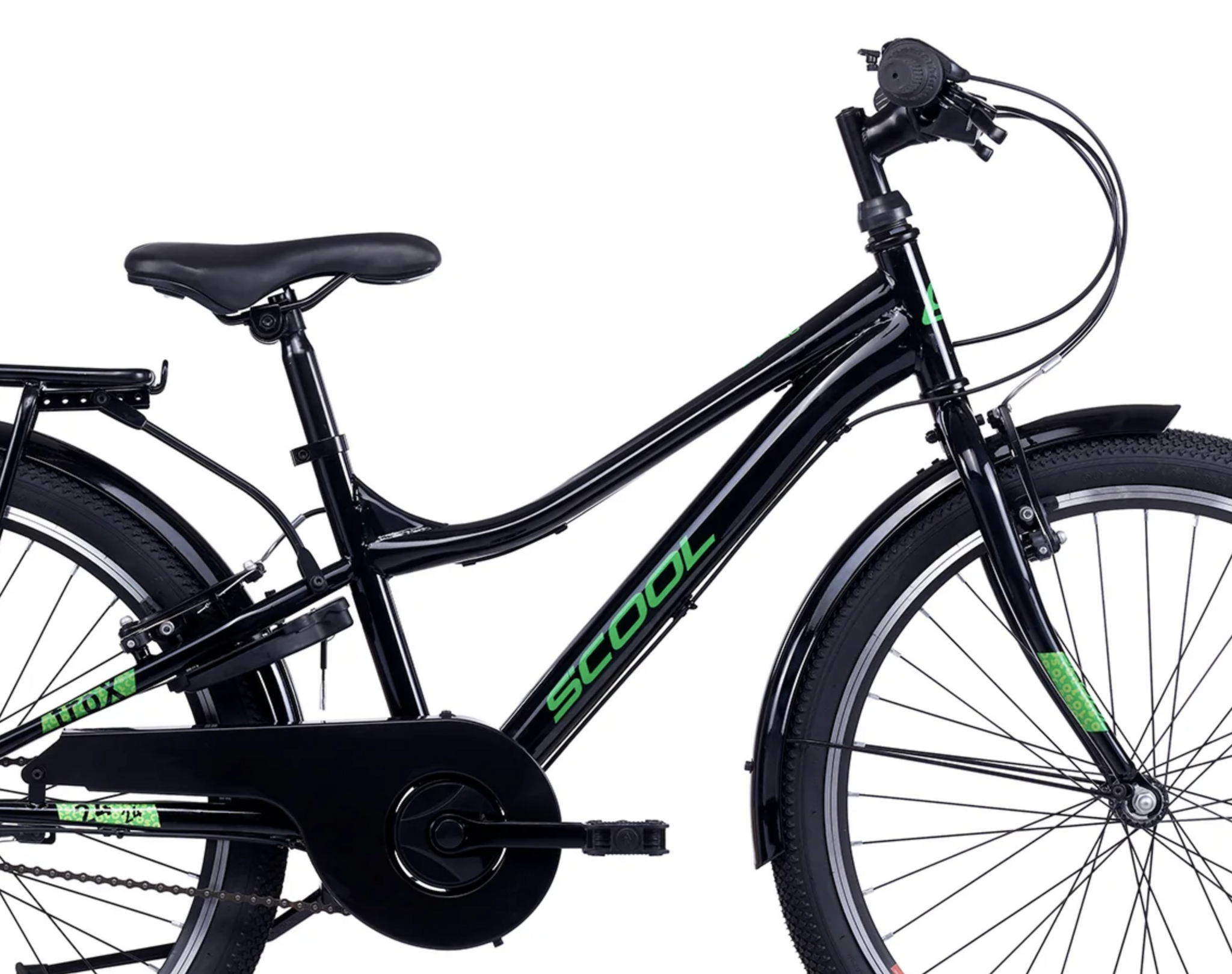 S'COOL troX 24" Black-Neon 3-Speed 8+