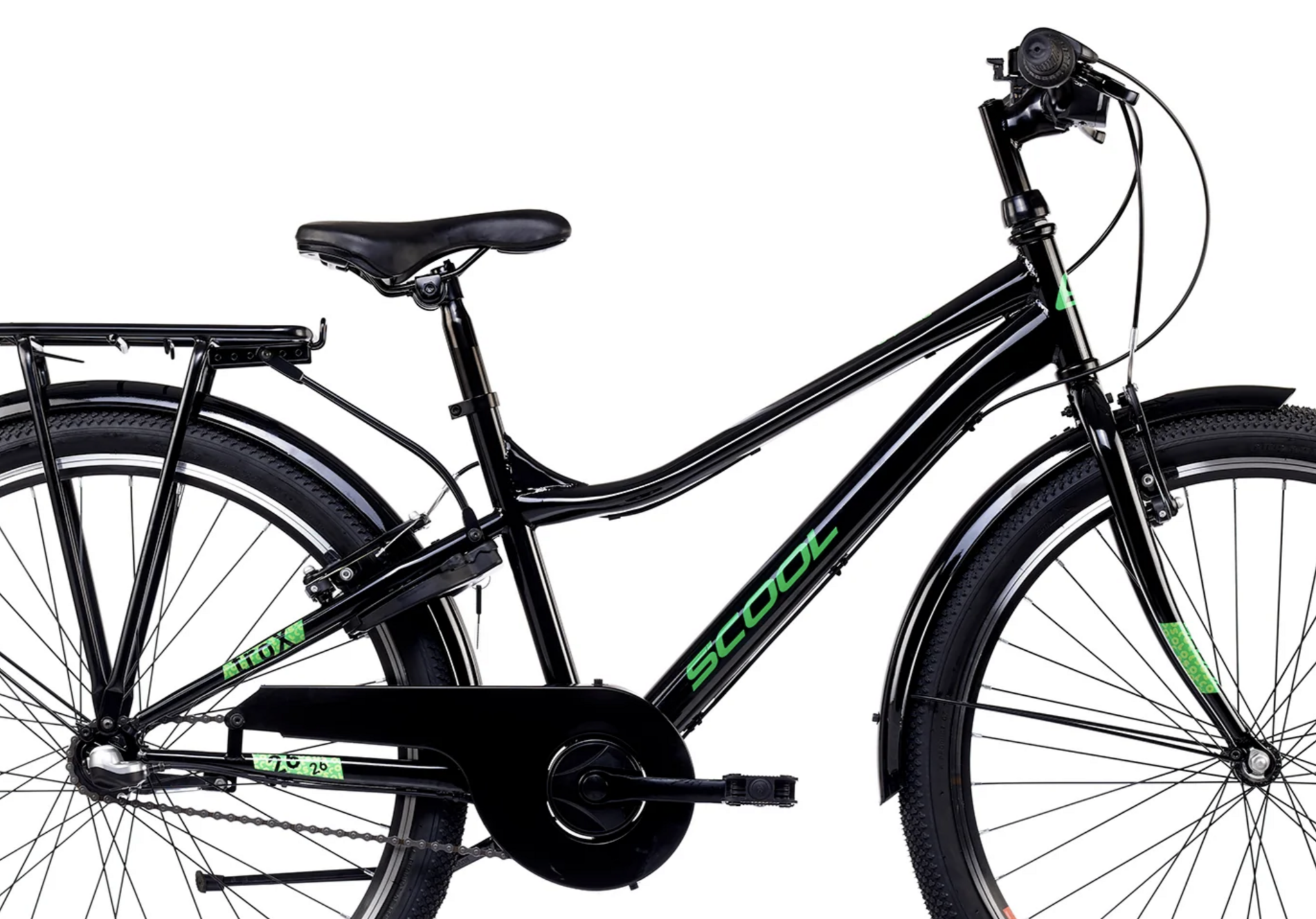 S'COOL troX 26" Black-Neon 3-Speed 10+