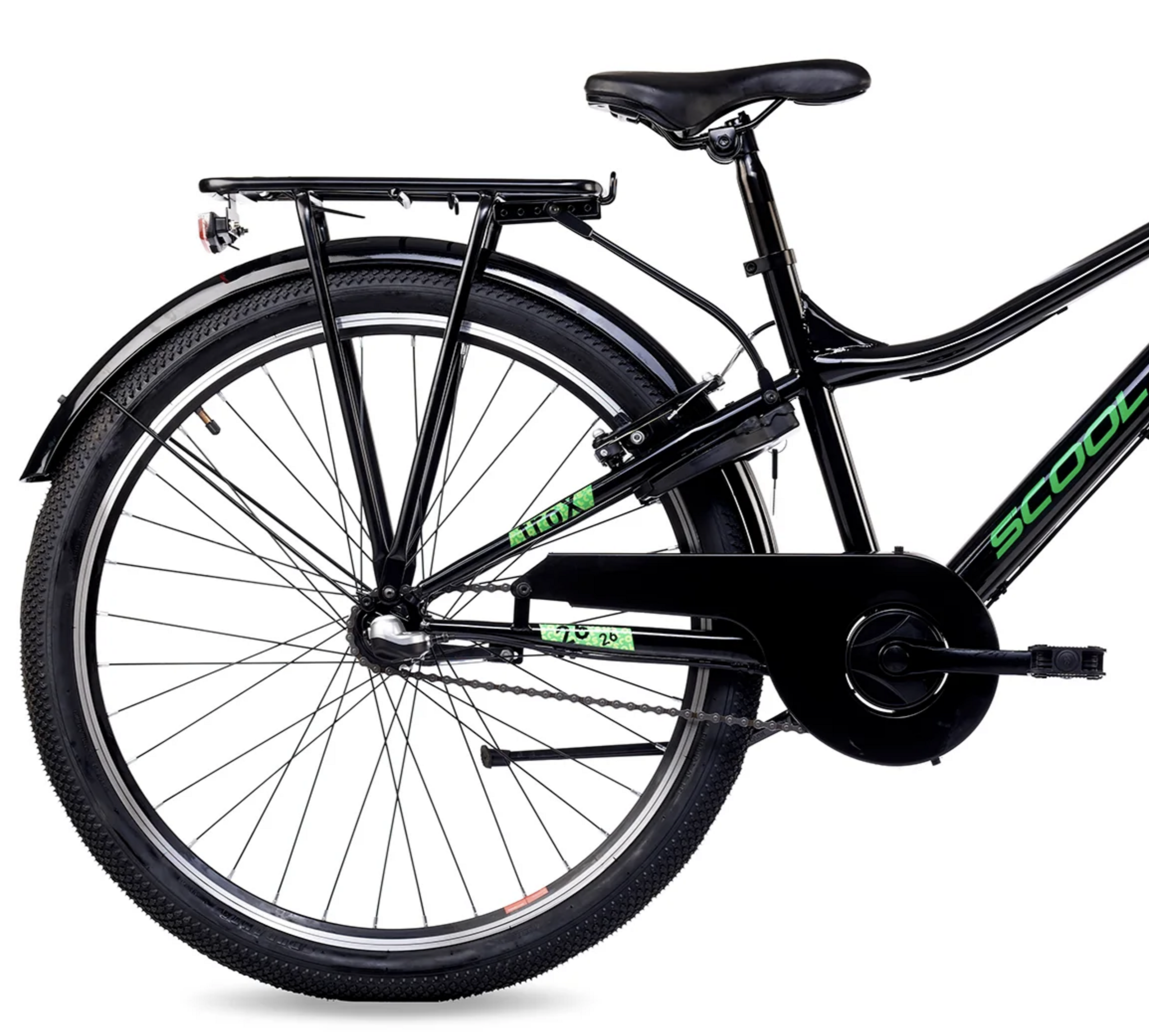 S'COOL troX 26" Black-Neon 3-Speed 10+