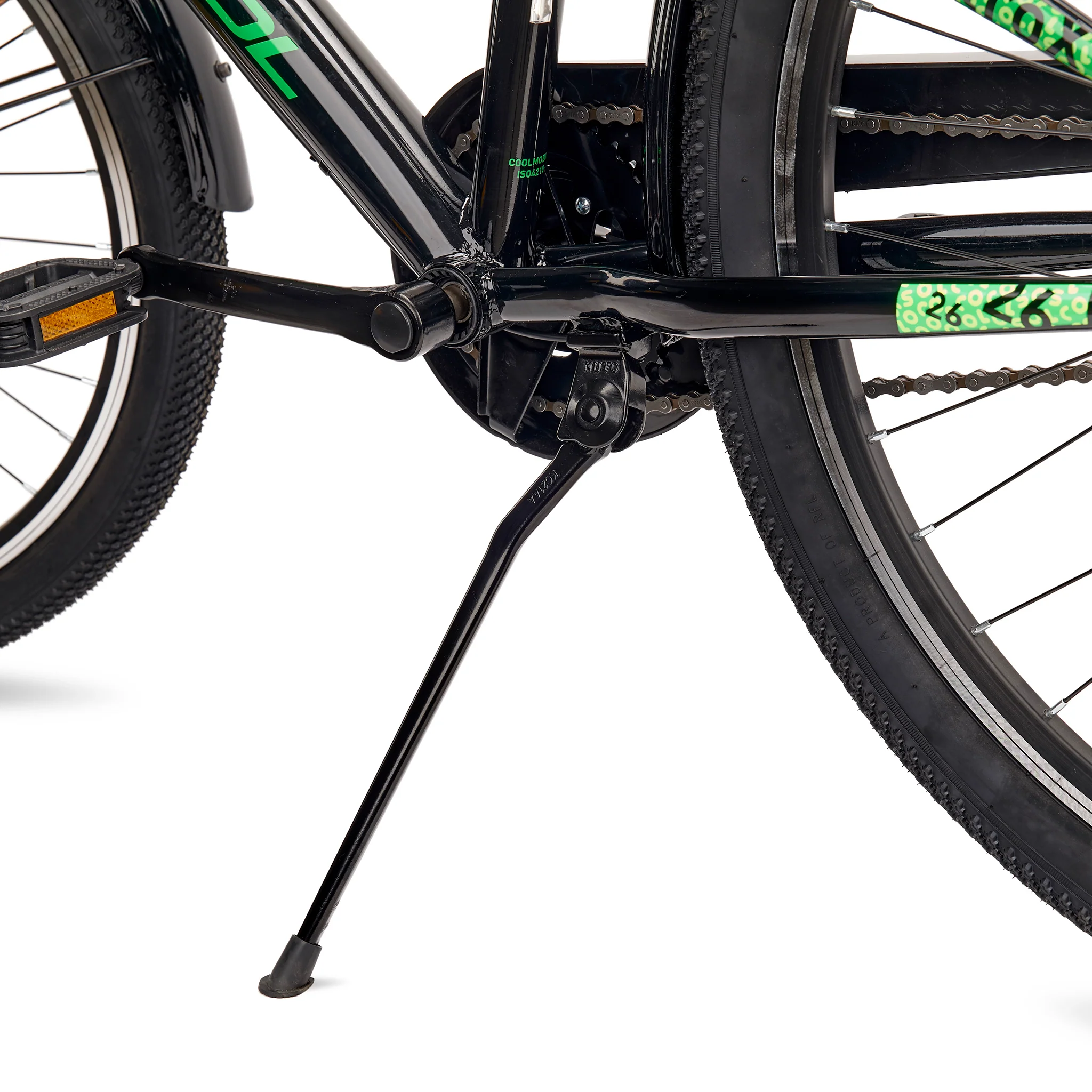 S'COOL troX 26" Black-Neon 3-Speed 10+