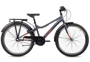 S'COOL troX 26" Grey-Orange 3-Speed 10+