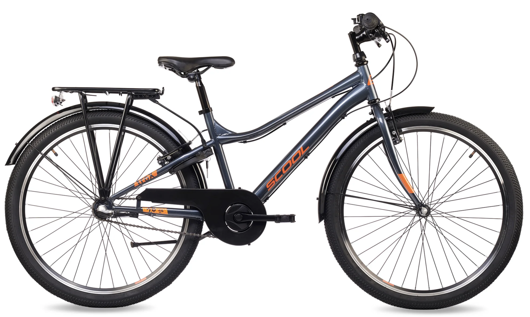 S'COOL troX 26" Grey-Orange 3-Speed 10+