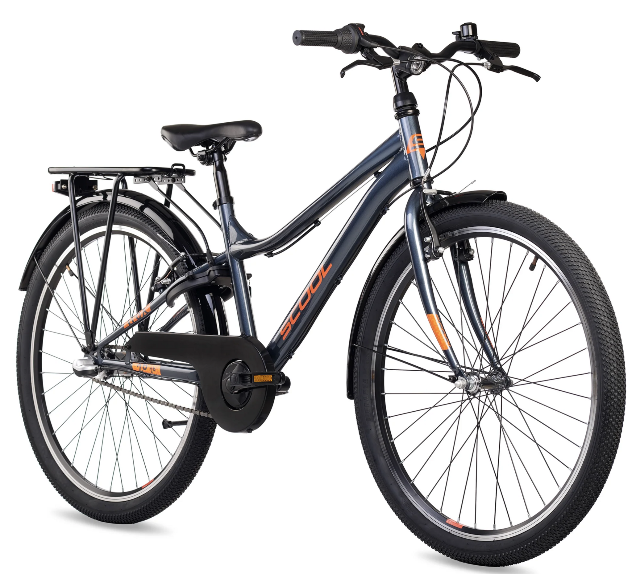 S'COOL troX 26" Grey-Orange 3-Speed 10+