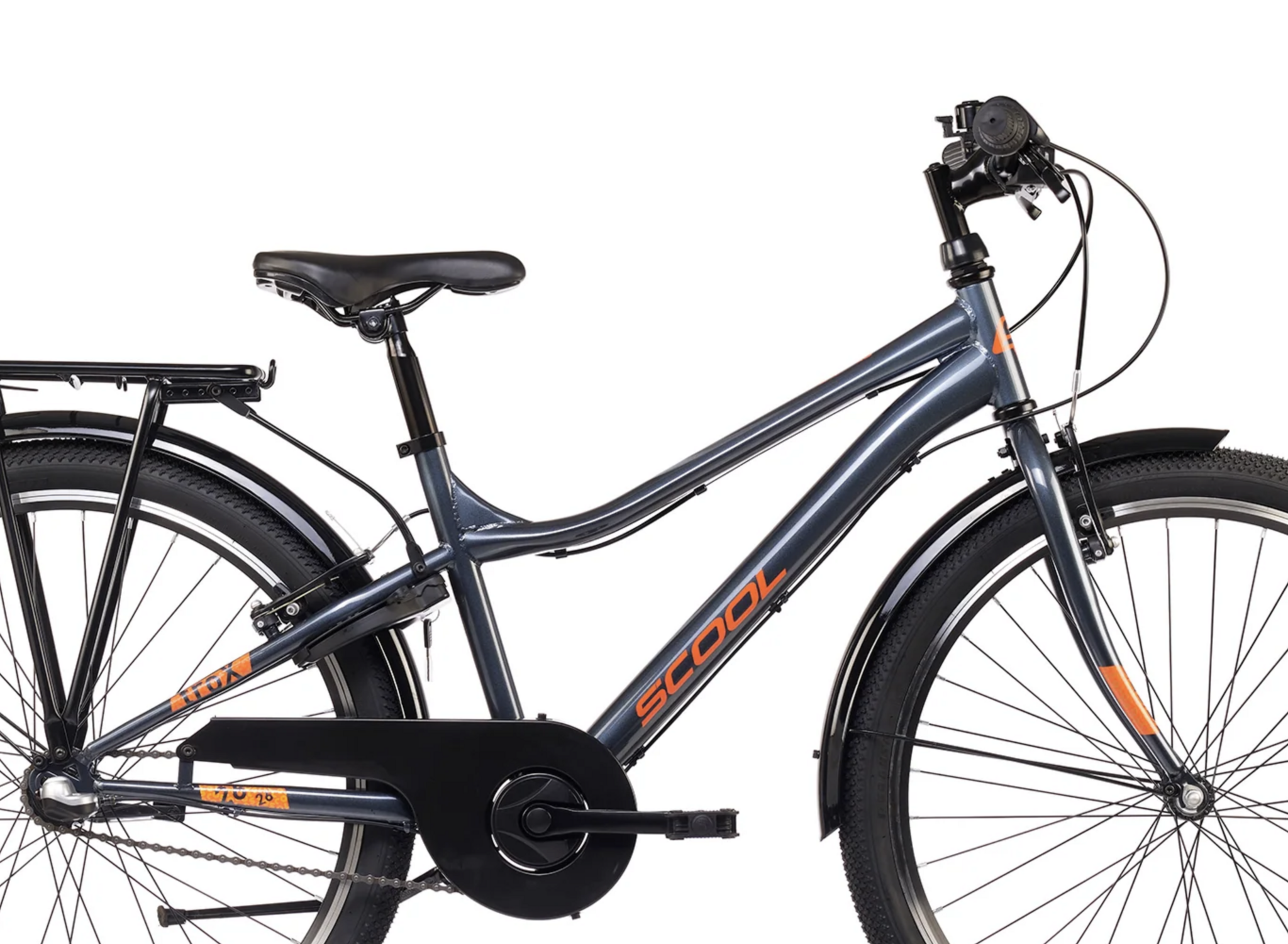 S'COOL troX 26" Grey-Orange 3-Speed 10+