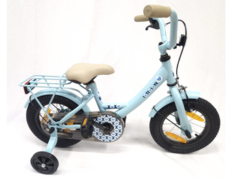 Showroom model - BikeFun meisjesfiets 12" Lots of Love lichtblauw 3+