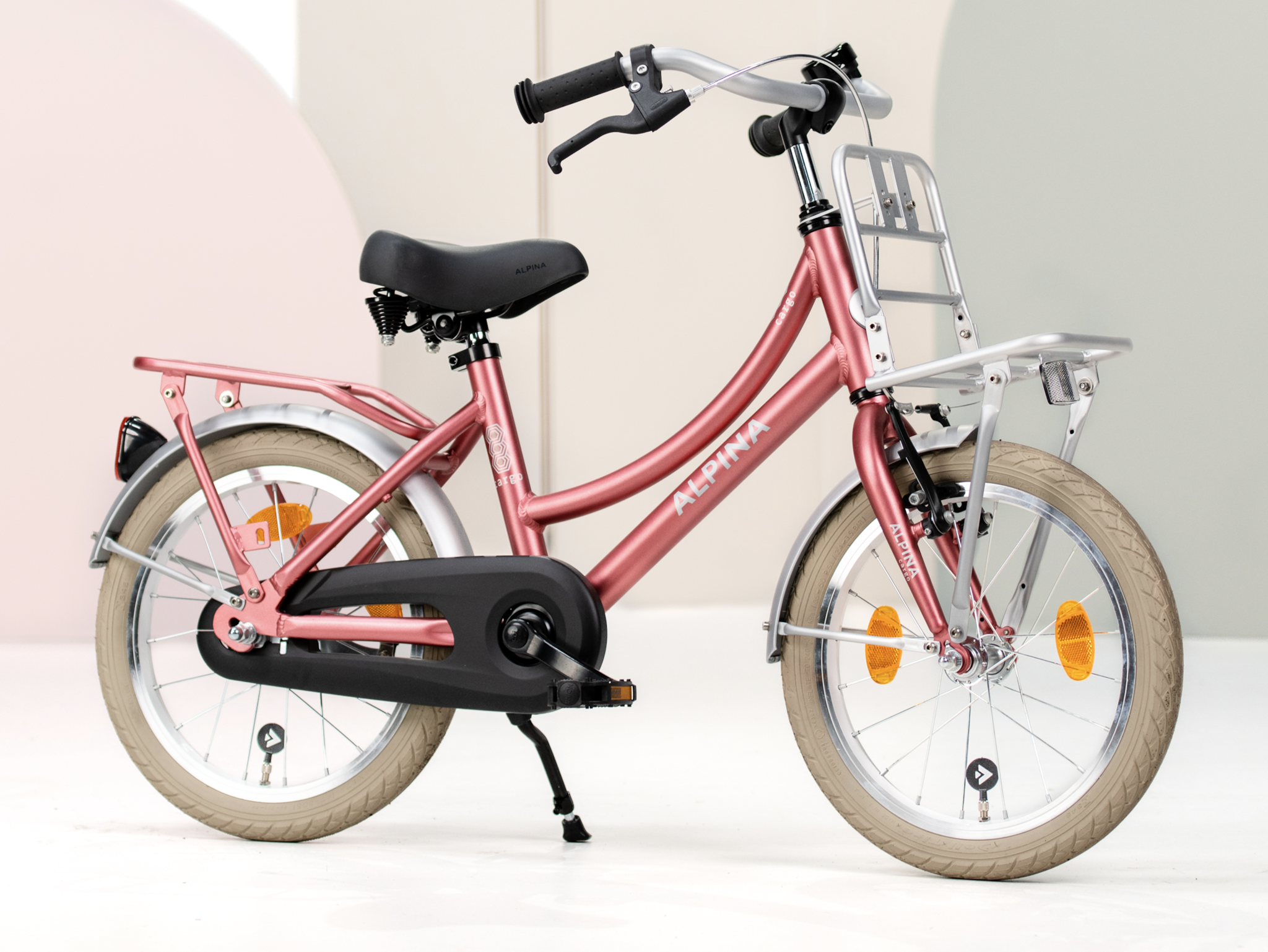 Showroom model - Alpina Cargo meisjesfiets met voordrager 18" Berry Red Matt 5+