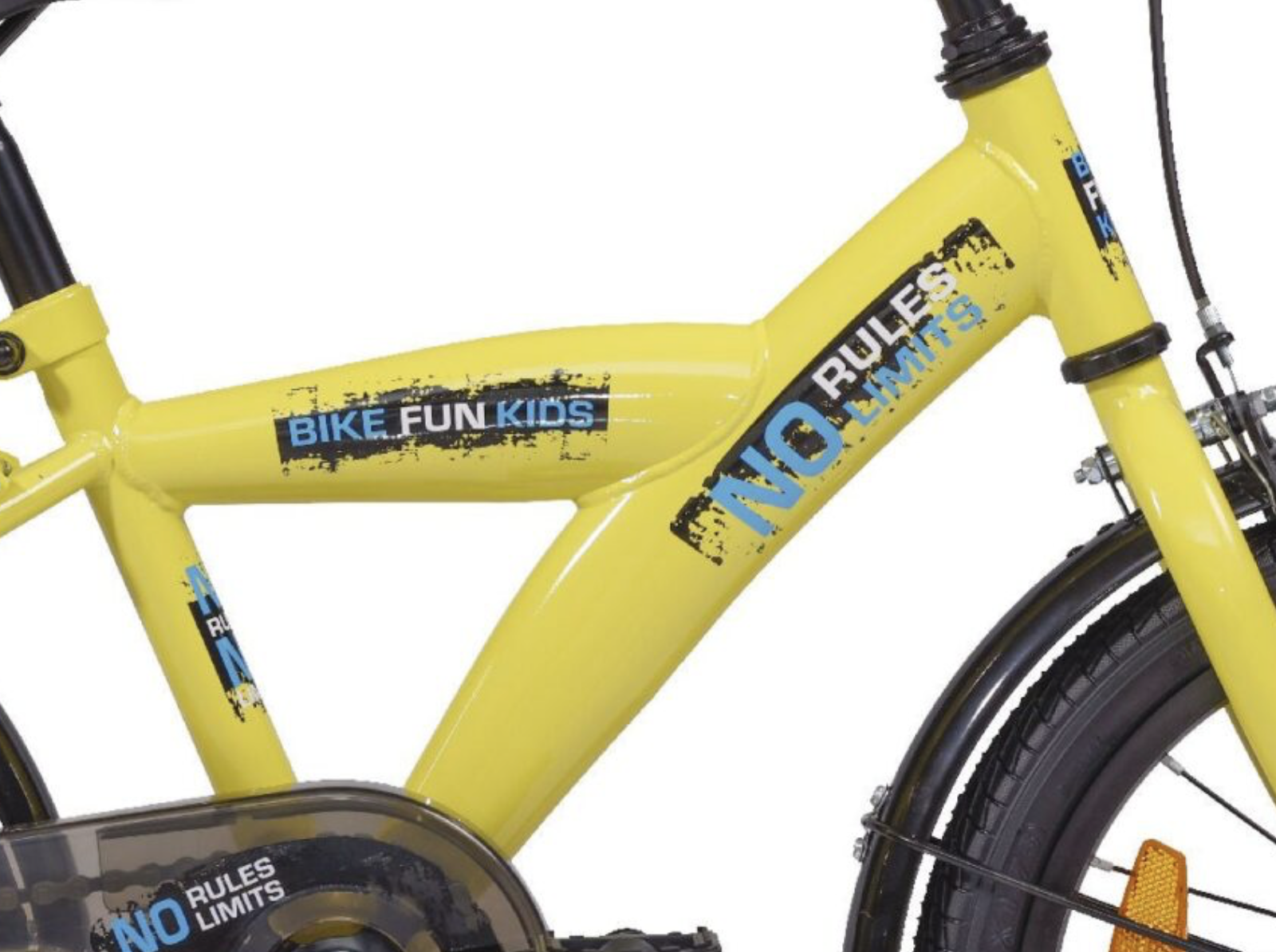 Showroom model - BikeFun jongensfiets No Limit 16" Geel 4+