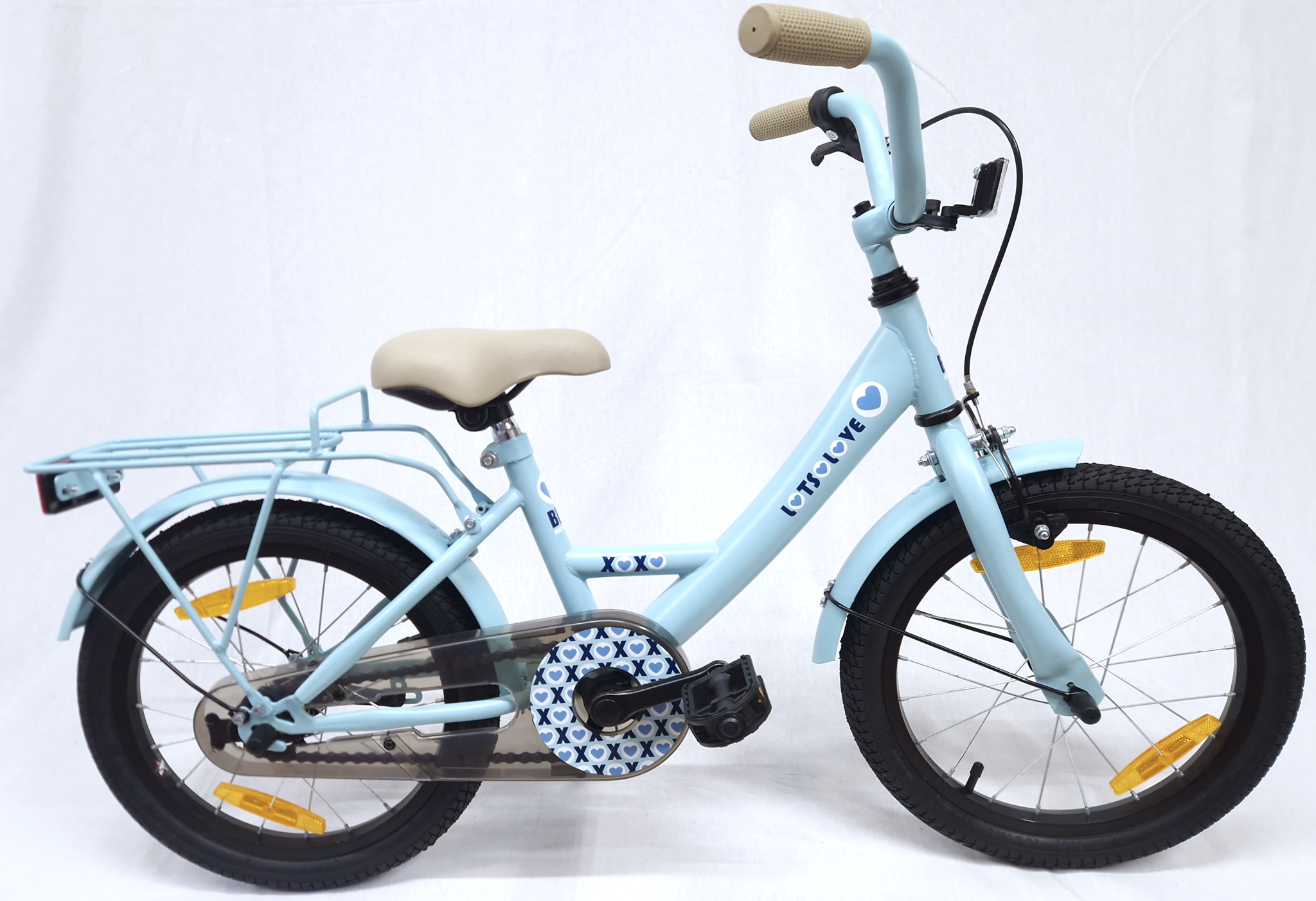 Showroom model - BikeFun meisjesfiets 16" Lots of Love Blauw 4+