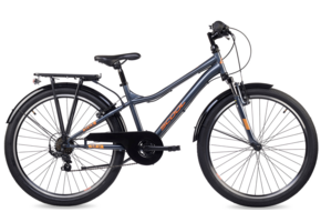 S'COOL troX 26" Grey-Orange 6-Speed 10+