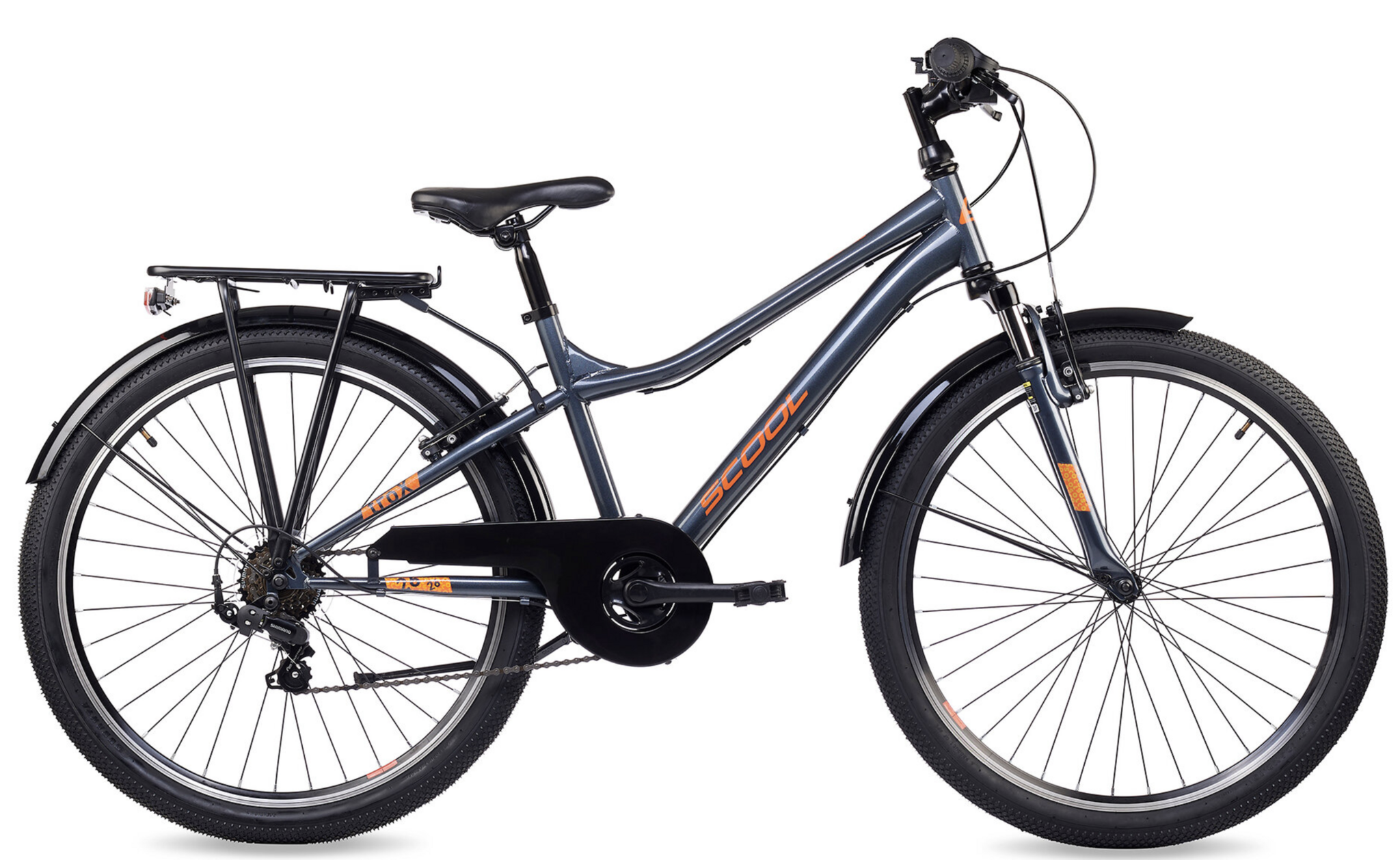 S'COOL troX 26" Grey-Orange 6-Speed 10+