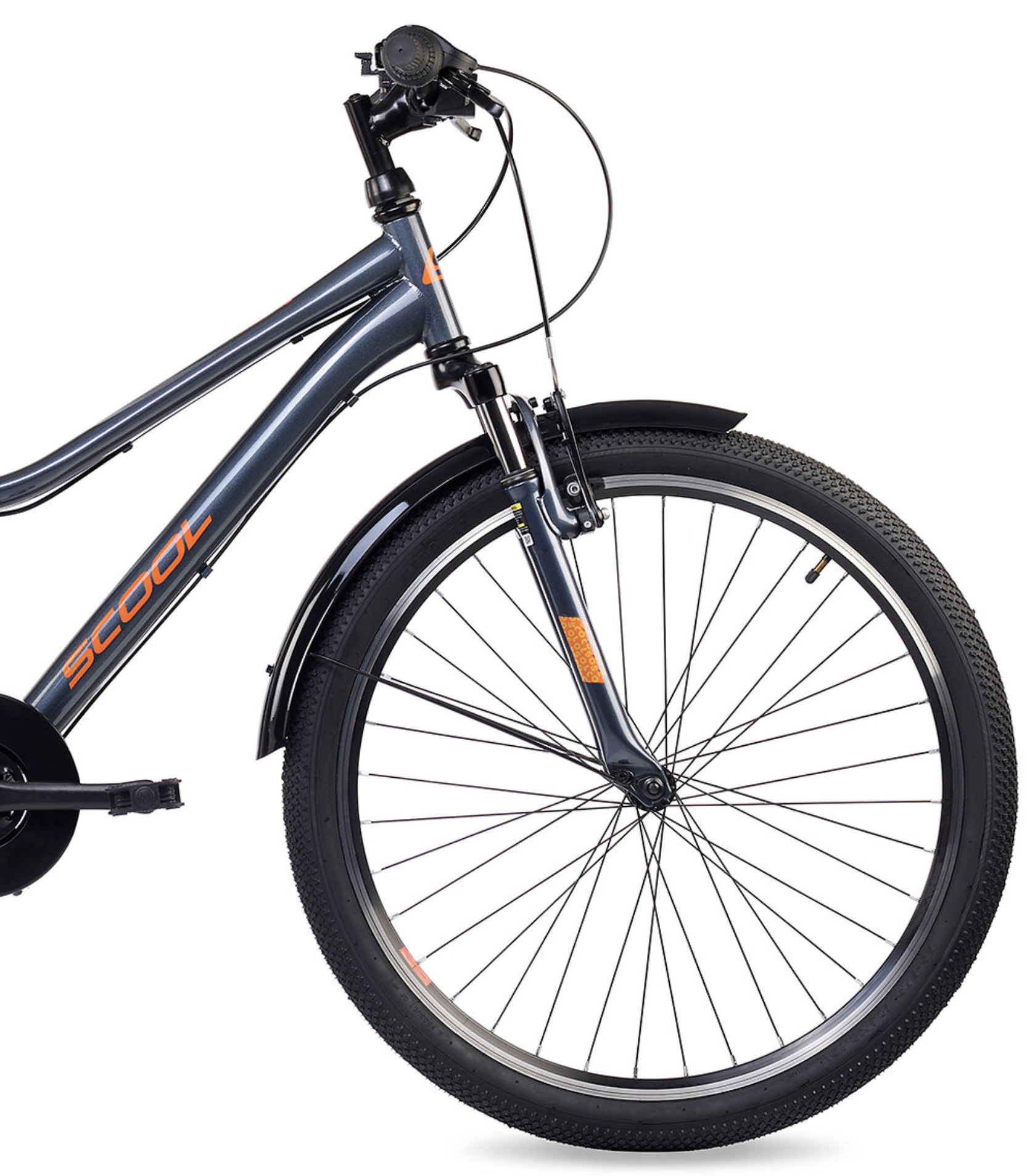 S'COOL troX 26" Grey-Orange 6-Speed 10+