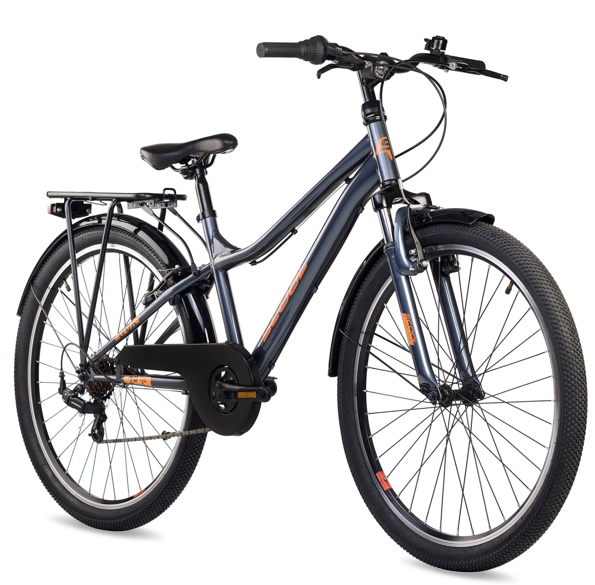 S'COOL troX 26" Grey-Orange 6-Speed 10+